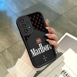 HONTINGA Samsung Galaxy A73 ile Uyumlu Kılıfı Düşüme Önleyici Basitlik Anti Düşme Kamera Korumali Marlboro Desen Yumuşak Silikon Telefon Kılıfı Kadın ve Erkek Için Uygundur K2-0210 - 001-Renkli