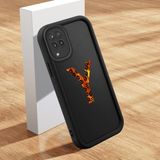 HONTINGA Samsung Galaxy M12 ile Uyumlu Kılıfı Düşüme Önleyici Basitlik Anti Düşme Kamera Korumali Harf Y ve Harf Z Siyah Desen Yumuşak Silikon Telefon Kılıfı Kadın ve Erkek Için Uygundur K2-0368 - 001-Renkli