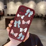 HONTINGA Samsung Galaxy M12 ile Uyumlu Kılıfı Düşüme Önleyici Basitlik Anti Düşme Kamera Korumali Vintage Bow Bordo Desen Yumuşak Silikon Telefon Kılıfı Kadın ve Erkek Için Uygundur K2-7084 - 001-Renkli