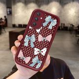 HONTINGA Samsung Galaxy M34 ile Uyumlu Kılıfı Düşüme Önleyici Basitlik Anti Düşme Kamera Korumali Vintage Bow Bordo Desen Yumuşak Silikon Telefon Kılıfı Kadın ve Erkek Için Uygundur K2-7084 - 001-Renkli