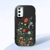 HONTINGA Samsung Galaxy S20 Fe ile Uyumlu Kılıfı Kamera Korumalı Düşüme Önleyici Basitlik Siyah Yumuşak Silikon Telefon Kılıfı Çiçek Desenli K4-0242 - 001-Renkli