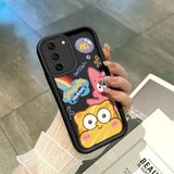 HONTINGA Samsung Galaxy S21 Fe ile Uyumlu Kılıfı Düşüme Önleyici Basitlik Anti Düşme Kamera Korumali Siyah Sünger Bob Desen Yumuşak Silikon Telefon Kılıfı Kadın ve Erkek Için Uygundur K2-0264 - 001-Renkli