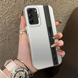 HONTINGA Samsung Galaxy S21 Fe ile Uyumlu Kılıfı Silikon Kenar Sert Arka Basitlik Anti Düşme Araba Logosu Desen Telefon Kılıfı K1-0607 - Renkli