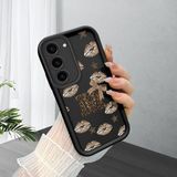 HONTINGA Samsung Galaxy S23 ile Uyumlu Kılıfı Düşüme Önleyici Basitlik Anti Düşme Kamera Korumali Vintage Siyah Desen Yumuşak Silikon Telefon Kılıfı Kadın ve Erkek Için Uygundur K2-0239 - Renkli