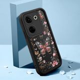 HONTINGA Tecno Camon 20 Pro 4g ile Uyumlu Kılıfı Düşüme Önleyici Basitlik Anti Düşme Kamera Korumali Şirin Kedi Siyah Gümüş Kelebek Desen Yumuşak Silikon Telefon Kılıfı Kadın ve Erkek Için Uygundur K2-0459 - Renkli
