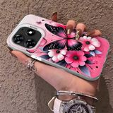 HONTINGA Tecno Spark 10 Pro 4g ile Uyumlu Kılıf Silikon Kenar Sert Arka Kamera Koruyucu Basitlik Anti Düşme Kamera Korumalı Kelebek Desen Couple Telefon Kılıfı Kadın ve Erkek Için Uygundur K1-1489 - Beyaz