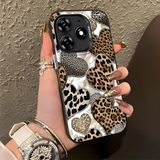 HONTINGA Tecno Spark 10 Pro 4g ile Uyumlu Kılıf Silikon Kenar Sert Arka Kamera Koruyucu Basitlik Anti Düşme Kamera Korumalı Leoparlı Kalp Desen Couple Telefon Kılıfı Kadın ve Erkek Için Uygundur K1-1361 - Siyah