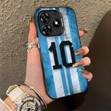 HONTINGA Tecno Spark 10 Pro 4g ile Uyumlu Kılıf Silikon Kenar Sert Arka Kamera Koruyucu Basitlik Anti Düşme Kamera Korumalı Messi Desen Couple Telefon Kılıfı Kadın ve Erkek Için Uygundur K1-1359 - Siyah
