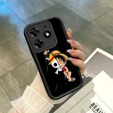 HONTINGA Tecno Spark 10 Pro 4g ile Uyumlu Kılıfı Düşüme Önleyici Basitlik Anti Düşme Kamera Korumali Karikatür Siyah Desen Yumuşak Silikon Telefon Kılıfı Kadın ve Erkek Için Uygundur K2-0414 - 001-Renkli