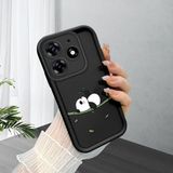 HONTINGA Tecno Spark 10 Pro 4g ile Uyumlu Kılıfı Düşüme Önleyici Basitlik Anti Düşme Kamera Korumali Karikatür Siyah Desen Yumuşak Silikon Telefon Kılıfı Kadın ve Erkek Için Uygundur K2-0414 - Renkli