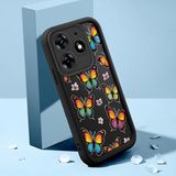 HONTINGA Tecno Spark 10 Pro 4g ile Uyumlu Kılıfı Düşüme Önleyici Basitlik Anti Düşme Kamera Korumali Kelebek Desen Siyah Yumuşak Silikon Telefon Kılıfı Kadın ve Erkek Için Uygundur K2-0407 - Renkli