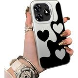 HONTINGA Tecno Spark 10 Pro ile Uyumlu Kılıf Silikon Kenar Sert Arka Kamera Koruyucu Basitlik Anti Düşme Kamera Korumalı Kalp Desen Couple Telefon Kılıfı Kadın ve Erkek Için Uygundur K1-1514 - Beyaz