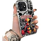 HONTINGA Tecno Spark 10 Pro ile Uyumlu Kılıf Silikon Kenar Sert Arka Kamera Koruyucu Basitlik Anti Düşme Kamera Korumalı Marvel Desen Couple Telefon Kılıfı Kadın ve Erkek Için Uygundur K1-1903 - Beyaz