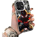 HONTINGA Tecno Spark 10 Pro ile Uyumlu Kılıf Silikon Kenar Sert Arka Kamera Koruyucu Basitlik Anti Düşme Kamera Korumalı Spiderman Desen Couple Telefon Kılıfı Kadın ve Erkek Için Uygundur K1-1900 - Beyaz