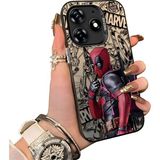HONTINGA Tecno Spark 10 Pro ile Uyumlu Kılıf Silikon Kenar Sert Arka Kamera Koruyucu Basitlik Anti Düşme Kamera Korumalı Spiderman Desen Couple Telefon Kılıfı Kadın ve Erkek Için Uygundur K1-1902 - Siyah
