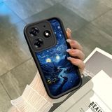 HONTINGA Tecno Spark 10 Pro ile Uyumlu Kılıfı Düşüme Önleyici Basitlik Anti Düşme Kamera Korumali Çizgi Roman Siyah Desen Yumuşak Silikon Telefon Kılıfı Kadın ve Erkek Için Uygundur K2-0241 - 001-Renkli