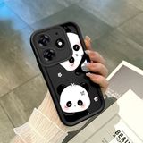 HONTINGA Tecno Spark 10 Pro ile Uyumlu Kılıfı Düşüme Önleyici Basitlik Anti Düşme Kamera Korumali Panda Siyah Desen Yumuşak Silikon Telefon Kılıfı Kadın ve Erkek Için Uygundur K2-0067 - 001-Renkli