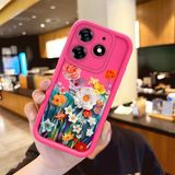 HONTINGA Tecno Spark 10 Pro ile Uyumlu Kılıfı Düşüme önleyici Basitlik Anti Düşme Kamera Korumali şirin çiçek Desen Gül Kırmızı Yumuşak Silikon Telefon Kılıfı Kadın ve erkek için uygundur K8-0092 - Renkli