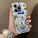 HONTINGA Tecno Spark 20 Pro 5g ile Uyumlu Kılıfı Silikon Kenar Sert Arka Düşüme Önleyici Basitlik Anti Düşme Kamera Korumali Yıldız ve Ay Desen Telefon Kılıfı Kadın ve Erkek Için Uygundur K1-0458 - Renkli