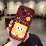 HONTINGA Tecno Spark 40C ile Uyumlu Kılıfı Düşüme Önleyici Basitlik Anti Düşme Kamera Korumali Sünger Bob Bordo Desen Yumuşak Silikon Telefon Kılıfı Kadın ve Erkek Için Uygundur K2-7095 - 001-Renkli