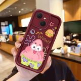 HONTINGA Tecno Spark 40C ile Uyumlu Kılıfı Düşüme Önleyici Basitlik Anti Düşme Kamera Korumali Sünger Bob Bordo Desen Yumuşak Silikon Telefon Kılıfı Kadın ve Erkek Için Uygundur K2-7095 - Renkli