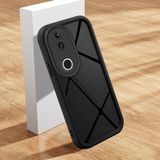 HONTINGA Vivo V50 ile Uyumlu Kılıfı Düşüme Önleyici Basitlik Anti Düşme Kamera Korumali Şirin Kedi Siyah Çizgili Desen Yumuşak Silikon Telefon Kılıfı Kadın ve Erkek Için Uygundur K2-0457 - 001-Renkli