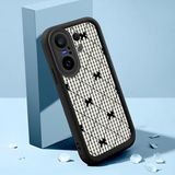 HONTINGA Vivo X200 Fe ile Uyumlu Kılıfı Düşüme Önleyici Basitlik Anti Düşme Kamera Korumali Şirin Kedi Siyah Çizgili Desen Yumuşak Silikon Telefon Kılıfı Kadın ve Erkek Için Uygundur K2-0457 - Renkli