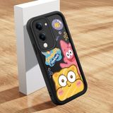HONTINGA Vivo Y29S ile Uyumlu Kılıfı Düşüme Önleyici Basitlik Anti Düşme Kamera Korumali Şirin Kedi Siyah Sünger Bob Desen Yumuşak Silikon Telefon Kılıfı Kadın ve Erkek Için Uygundur K2-0264 - 001-Renkli