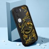 HONTINGA Vıvo Y31 5g ile Uyumlu Kılıfı Düşüme Önleyici Basitlik Anti Düşme Kamera Korumali Şirin Kedi Yılan Siyah Desen Yumuşak Silikon Telefon Kılıfı Kadın ve Erkek Için Uygundur K2-0150 - Renkli - VIVO Y31 5G