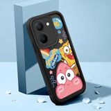 HONTINGA Vivo Y36 5g ile Uyumlu Kılıfı Düşüme Önleyici Basitlik Anti Düşme Kamera Korumali Şirin Kedi Siyah Sünger Bob Desen Yumuşak Silikon Telefon Kılıfı Kadın ve Erkek Için Uygundur K2-0264 - Renkli
