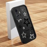 HONTINGA Xiaomi Mi 11T ile Uyumlu Kılıfı Düşüme Önleyici Basitlik Anti Düşme Kamera Korumali Siyah Yıldız Desen Siyah Yumuşak Silikon Telefon Kılıfı Kadın ve Erkek Için Uygundur K2-0403 - 001-Renkli