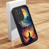 HONTINGA Xiaomi Redmi 10 ile Uyumlu Kılıfı Düşüme Önleyici Basitlik Anti Düşme Kamera Korumali Hayvan Siyah Desen Yumuşak Silikon Telefon Kılıfı Kadın ve Erkek Için Uygundur K2-0247 - 001-Renkli