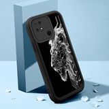 HONTINGA Xiaomi Redmi 10C ile Uyumlu Kılıfı Düşüme Önleyici Basitlik Anti Düşme Kamera Korumali Aslan Siyah Desen Yumuşak Silikon Telefon Kılıfı Kadın ve Erkek Için Uygundur K2-0248 - Renkli