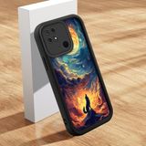 HONTINGA Xiaomi Redmi 10C ile Uyumlu Kılıfı Düşüme Önleyici Basitlik Anti Düşme Kamera Korumali Hayvan Siyah Desen Yumuşak Silikon Telefon Kılıfı Kadın ve Erkek Için Uygundur K2-0247 - 001-Renkli