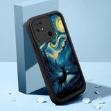 HONTINGA Xiaomi Redmi 10C ile Uyumlu Kılıfı Düşüme Önleyici Basitlik Anti Düşme Kamera Korumali Hayvan Siyah Desen Yumuşak Silikon Telefon Kılıfı Kadın ve Erkek Için Uygundur K2-0247 - Renkli