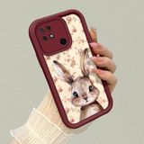 HONTINGA Xiaomi Redmi 10C ile Uyumlu Kılıfı Düşüme Önleyici Basitlik Anti Düşme Kamera Korumali Şirin Rose Desen Bordo Yumuşak Silikon Telefon Kılıfı K2-7184 - Renkli