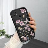 HONTINGA Xiaomi Redmi 10C ile Uyumlu Kılıfı Düşüme Önleyici Basitlik Anti Düşme Kamera Korumali Siyah Kelebek Desen Yumuşak Silikon Telefon Kılıfı Kadın ve Erkek Için Uygundur K2-0458 - Renkli