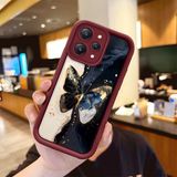 HONTINGA Xiaomi Redmi 12 ile Uyumlu Kılıfı Düşüme Önleyici Basitlik Anti Düşme Kamera Korumali Vintage Bow Bordo Desen Yumuşak Silikon Telefon Kılıfı Kadın ve Erkek Için Uygundur K2-7084 - Renkli