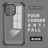 HONTINGA Xiaomi Redmi 12C ile Uyumlu Şeffaf Kılıfı Düşüme Önleyici Basitlik Anti Düşme Kamera Korumali Desen Yumuşak Silikon Telefon Kılıfı Kadın ve Erkek Için Uygundur K3-0000 - Siyah