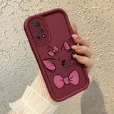 HONTINGA Xiaomi Redmi Note 11 Pro 4g ile Uyumlu Kılıfı Düşüme Önleyici Basitlik Anti Düşme Kamera Korumali Bant Knotu Bordo Desen Yumuşak Silikon Telefon Kılıfı Kadın ve Erkek Için Uygundur K2-7122 - 001-Renkli