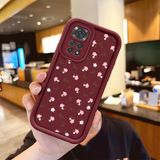 HONTINGA Xiaomi Redmi Note 11S ile Uyumlu Kılıfı Düşüme Önleyici Basitlik Anti Düşme Kamera Korumali Küçük Çiçek Desen Bordo Yumuşak Silikon Telefon Kılıfı Kadın ve Erkek Için Uygundur K2-7221 - Renkli