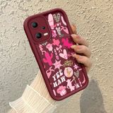 HONTINGA Xiaomi Redmi Note 12 5g ile Uyumlu Kılıfı Düşüme Önleyici Basitlik Anti Düşme Kamera Korumali Sanat Çizimi Bordo Desen Yumuşak Silikon Telefon Kılıfı Kadın ve Erkek Için Uygundur K2-7134 - 001-Renkli