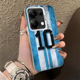 HONTINGA Xiaomi Redmi Note 13 Pro 4g ile Uyumlu Kılıf Silikon Kenar Sert Arka Kamera Koruyucu Basitlik Anti Düşme Kamera Korumalı Messi Desen Couple Telefon Kılıfı Kadın ve Erkek Için Uygundur K1-1359 - Beyaz