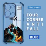HONTINGA Xiaomi Redmi Note 13 Pro 4g ile Uyumlu Şeffaf Kılıfı Düşüme Önleyici Basitlik Anti Düşme Kamera Korumali Uçak Desen Yumuşak Silikon Telefon Kılıfı Kadın ve Erkek Için Uygundur K3-0203 - Mavi