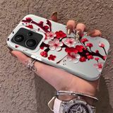 HONTINGA Xiaomi Redmi Note 13 Pro Plus 5g ile Uyumlu Kılıf Silikon Kenar Sert Arka Kamera Koruyucu Basitlik Anti Düşme Kamera Korumalı Çiçekli Desen Couple Telefon Kılıfı Kadın ve Erkek Için Uygundur K1-1485 - Beyaz