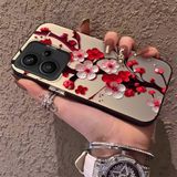 HONTINGA Xiaomi Redmi Note 13 Pro Plus 5g ile Uyumlu Kılıf Silikon Kenar Sert Arka Kamera Koruyucu Basitlik Anti Düşme Kamera Korumalı Çiçekli Desen Couple Telefon Kılıfı Kadın ve Erkek Için Uygundur K1-1485 - Siyah