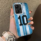HONTINGA Xiaomi Redmi Note 13 Pro Plus 5g ile Uyumlu Kılıf Silikon Kenar Sert Arka Kamera Koruyucu Basitlik Anti Düşme Kamera Korumalı Messi Desen Couple Telefon Kılıfı Kadın ve Erkek Için Uygundur K1-1359 - Beyaz