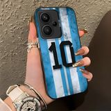 HONTINGA Xiaomi Redmi Note 13 Pro Plus 5g ile Uyumlu Kılıf Silikon Kenar Sert Arka Kamera Koruyucu Basitlik Anti Düşme Kamera Korumalı Messi Desen Couple Telefon Kılıfı Kadın ve Erkek Için Uygundur K1-1359 - Siyah