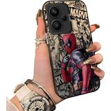 HONTINGA Xiaomi Redmi Note 13 Pro Plus 5g ile Uyumlu Kılıf Silikon Kenar Sert Arka Kamera Koruyucu Basitlik Anti Düşme Kamera Korumalı Spiderman Desen Couple Telefon Kılıfı Kadın ve Erkek Için Uygundur K1-1902 - Siyah