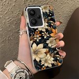 HONTINGA Xiaomi Redmi Note 13 Pro Plus 5g ile Uyumlu Kılıfı Silikon Kenar Sert Arka Düşüme Önleyici Basitlik Anti Düşme Kamera Korumali Renkli Yapraklar Desen Telefon Kılıfı K1-0629